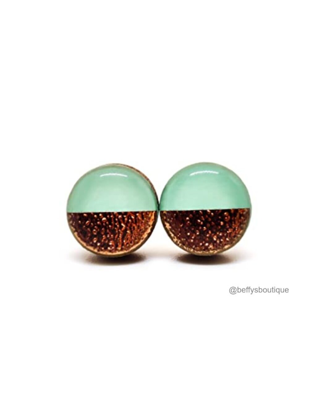 Handmade Wood Stud Earrings Set 10mm Stainless Steel Posts Sensitive Ears